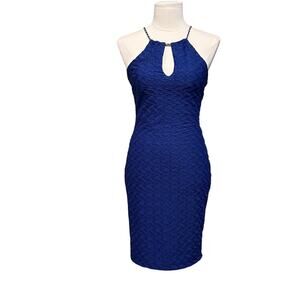 Bisou Bisou Ryal Blue Strapless Cocktail Dress Size 4